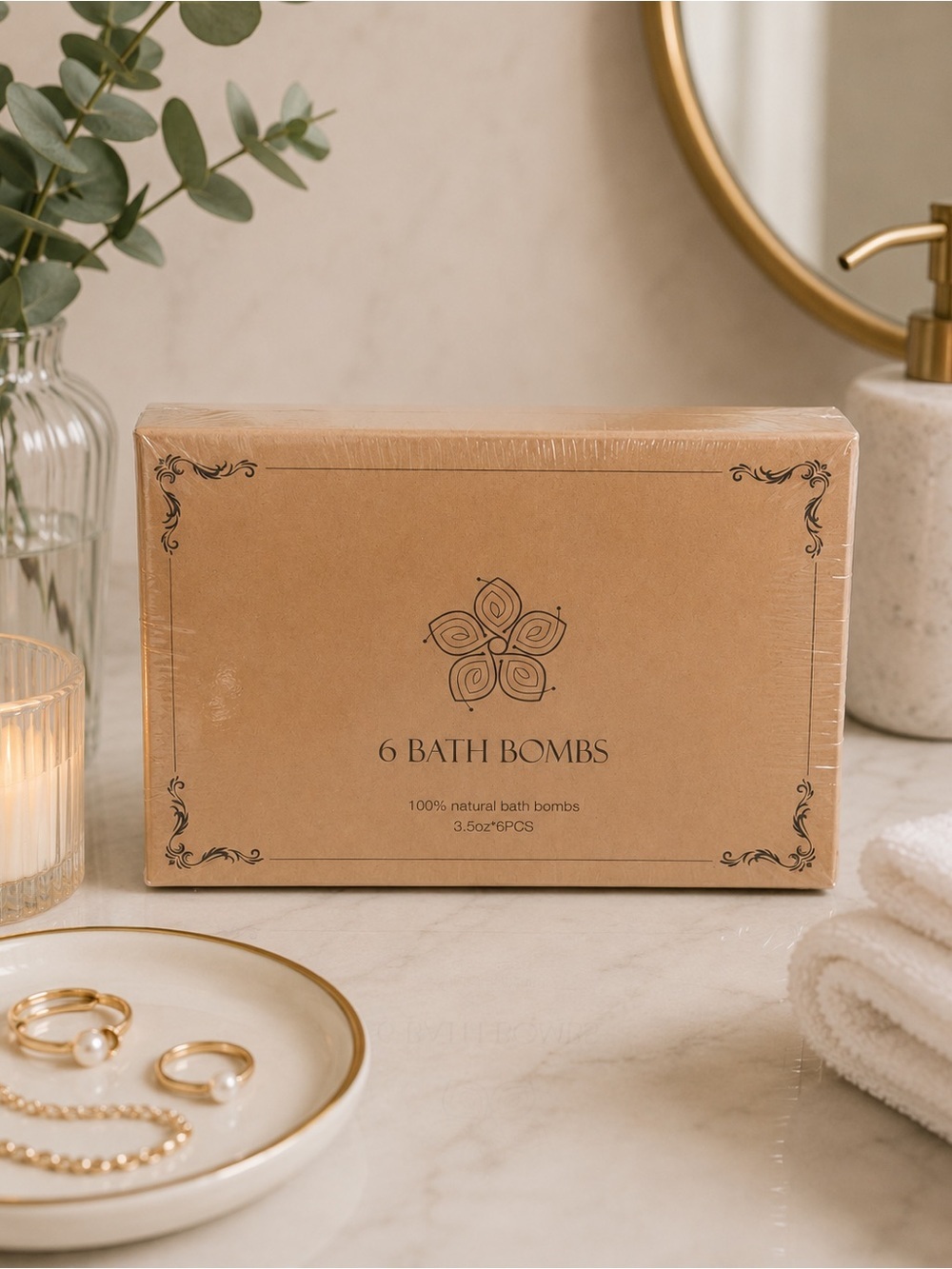 Vinakas 100% Natural Bath Bomb Set 6 Pack Essential Oil Spa Gift Box New Sealed